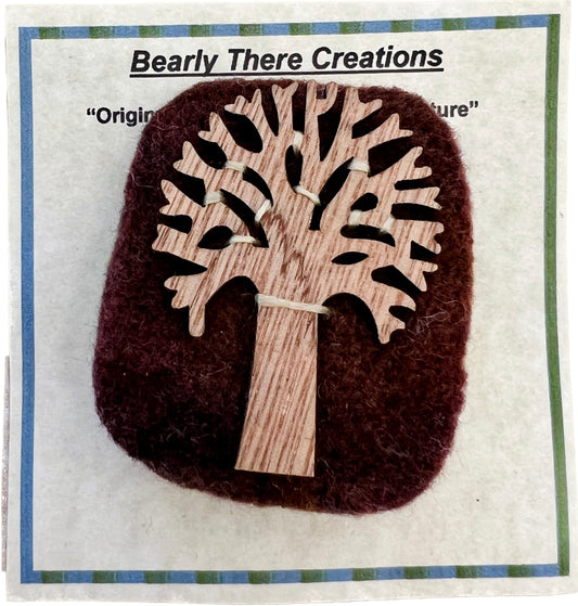 Felicity Clarke - Brooch [Brown tree on brown felt]